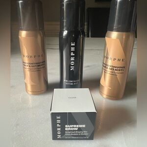 🌟 Morphe Mini Continuous Prep and Set Mist Bundle with Brow Wax